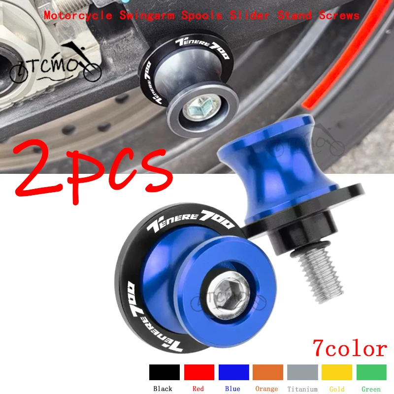 

For YAMAHA Tenere 700 Tenere700 XTZ 700 XTZ700 T7 T700 2019-2026 Motorcycle CNC Aluminum Swingarm Spools Sliders Stand Screws