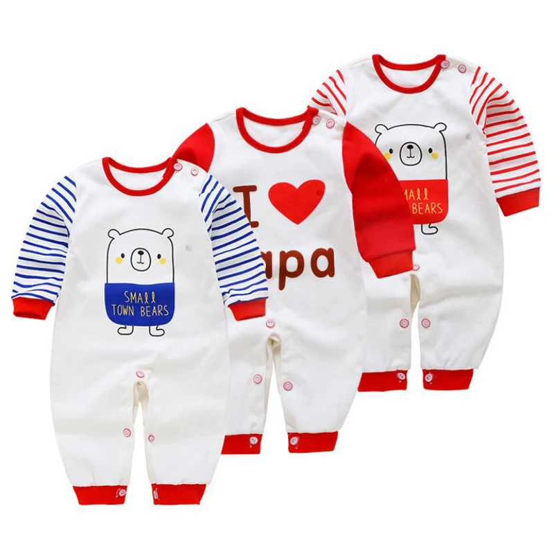 New Newborn Jumpsuits Baby Clothing Boy Girl Romper Clothes Long Sleeve Infant Rompers