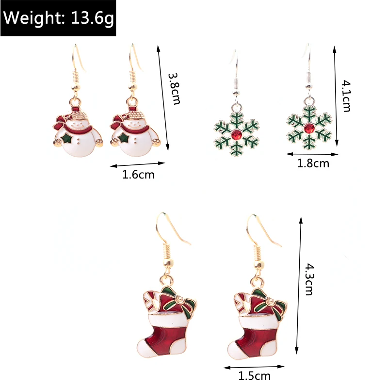 Modische Weihnachts-Ohrringe für Damen, Weihnachtsbaum-Hängeohrringe, Mädchen-Neujahrsfest-Schmuck, Geschenke – Detail 15