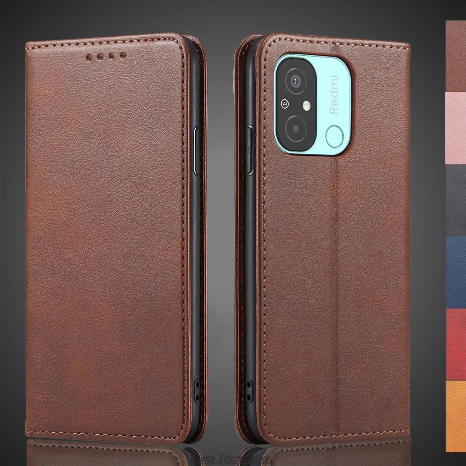 

Magnetic attraction Leather Case for Xiaomi Redmi 12C / Redmi 11A Holster Flip Cover Case Wallet Phone Bags Fundas Coque