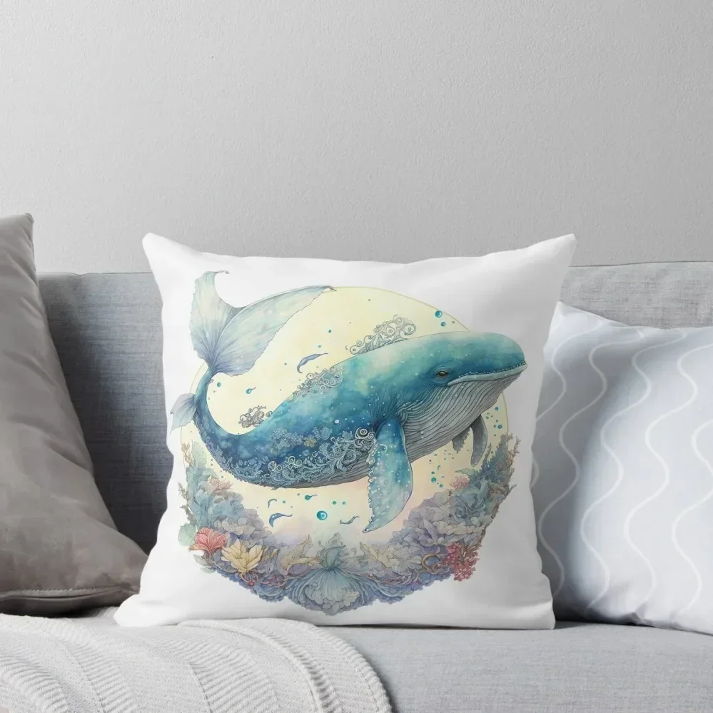 

Blue whale Throw Pillow christmas cushions covers christmas decorations 2025 pillow