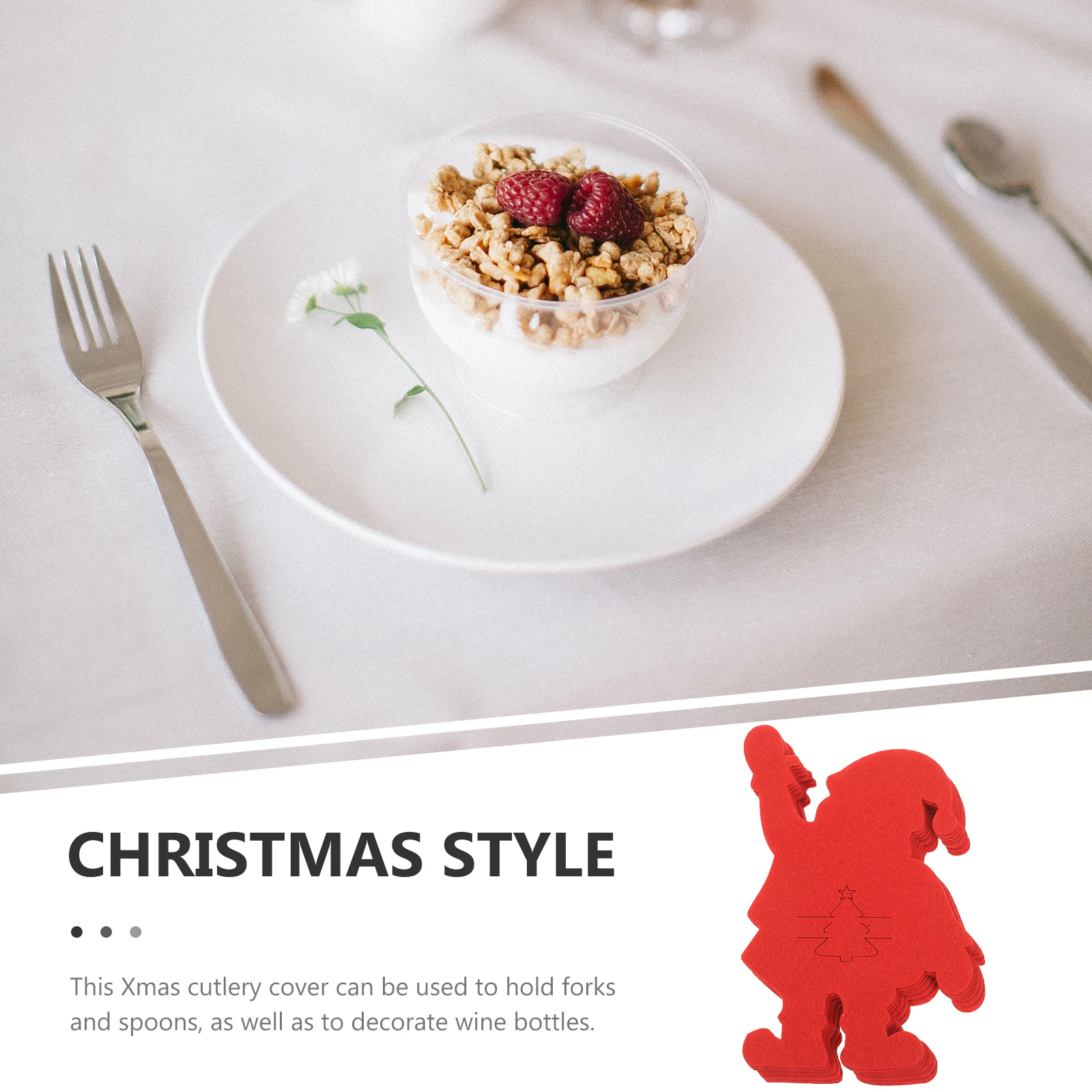 

8 Pcs Cutlery Set Indoor Decor Christmas Bag Table Storage Pouches Felt Bags Tableware Holder Silverware for Elder