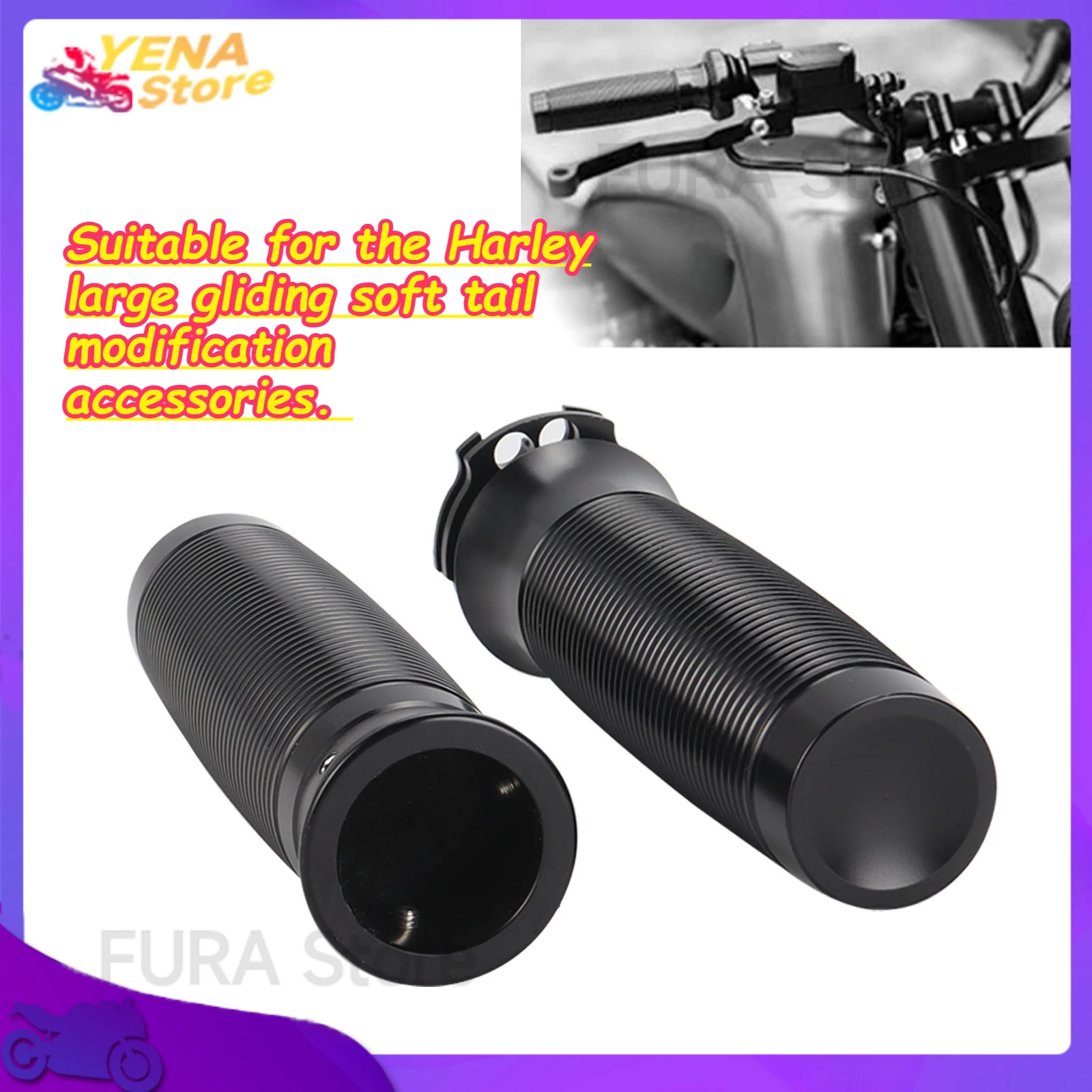 

The motorcycle CNC aluminum handlebar cover is suitable for the Harley large gliding soft tail modification accessories.