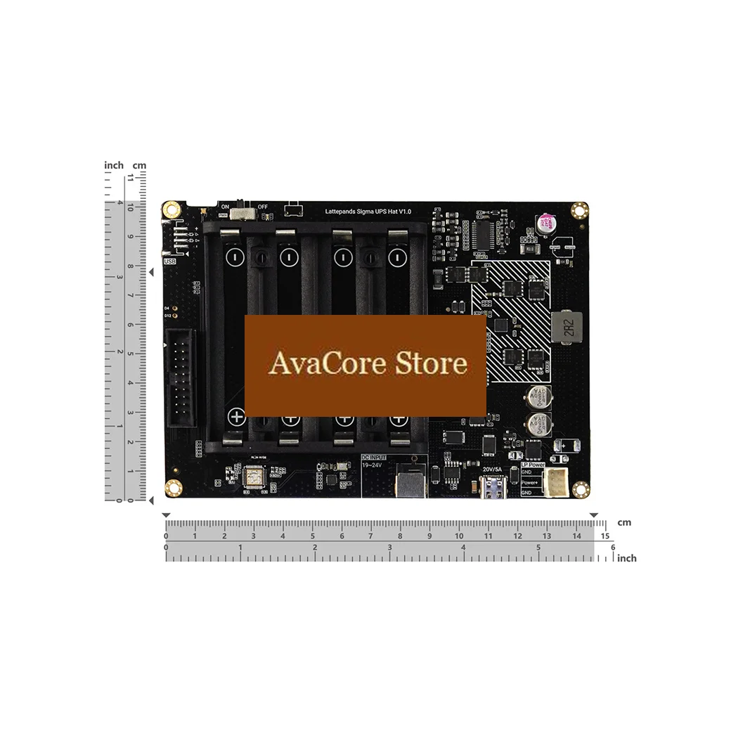 AvaCoreUps Expansion Hat For Lattepanda Single Board Computer With Type-c Pd Jack Input Automatic Power Hid-ups Protoc