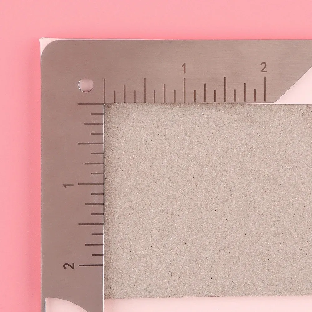 New 5-in-1 Book Cover Guide Multi-Function Stainless Steel Book Cover Positioning Ruler DIY Gauge Ruler
