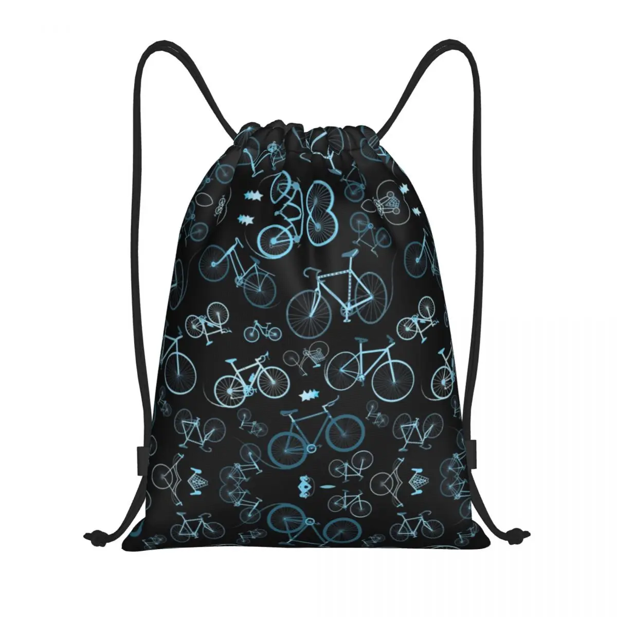 Custom MTB Bicycle Bike Drawstring Bags Women Men Foldable Gym Sports Sackpack Biker Cyclist Shopping Backpacks