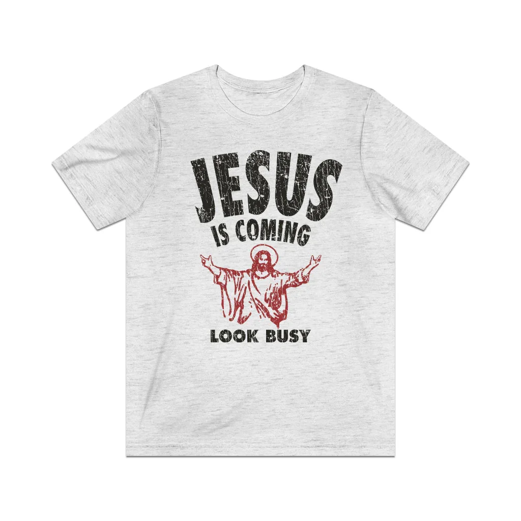 Jesus is Coming, Look Busy 1992 Vintage Men's T-Shirt