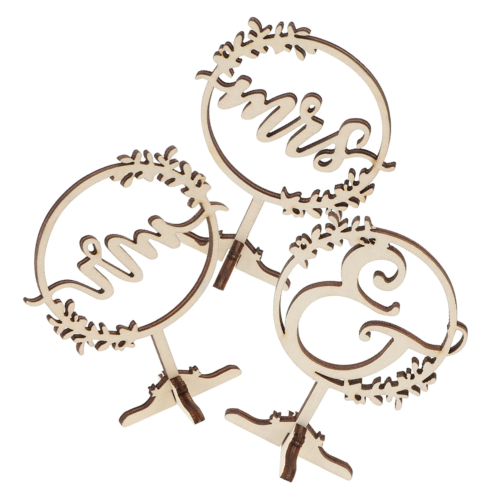 

1Set Wooden Wedding Table Sign Letter Romantic Desktop Centerpiece Wedding Party Photo Prop Sign