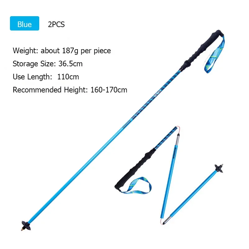 2 stücke aonijie alle Arten von Wandern Trekking stock Outdoor Camping Walking Stöcke zusammen gefasst 110cm 120cm 130cm