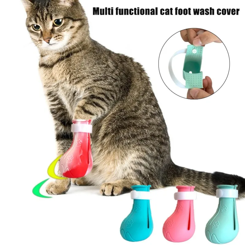 Anti-Scratch Cat Foot Cover Adjustable Prickly Anti-Off Cat Claw Protector Suitable for Hospital Shop