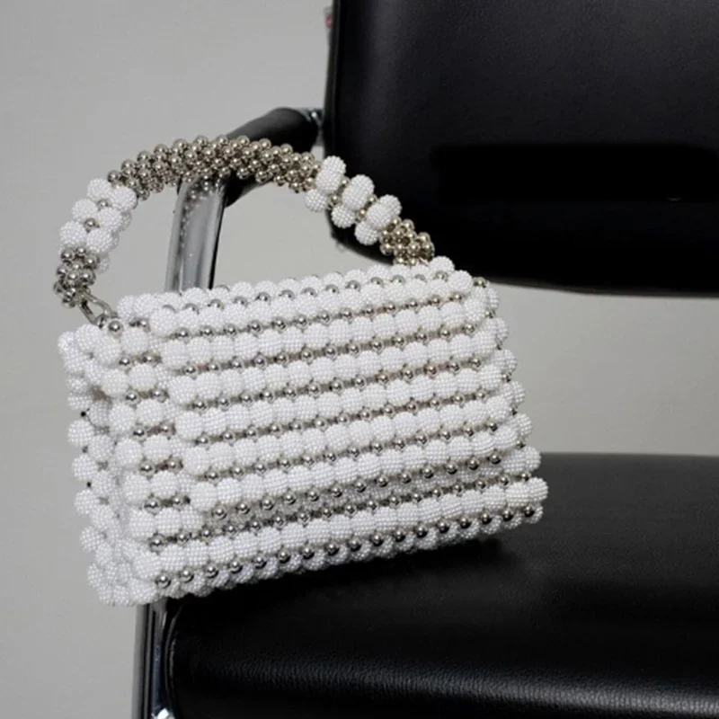 

Splicing Bead Production Ladies Handbag Ins Design Versatile Flip Small Square Bags For Women New Customizable Women's Bag