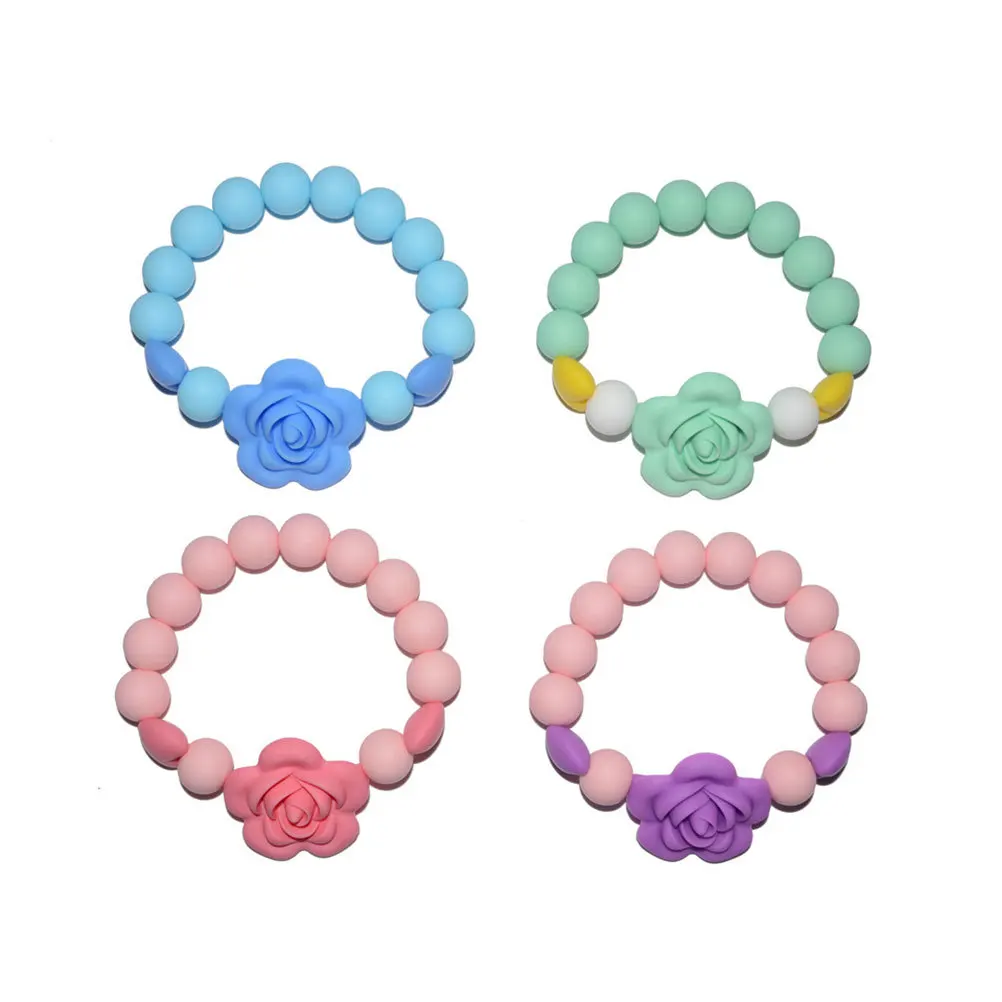 

10Pcs Silicone Baby Pacifier Rose Shaped Colorful Safe Durable Infant Teething Soother for Babies Baby Pacifier