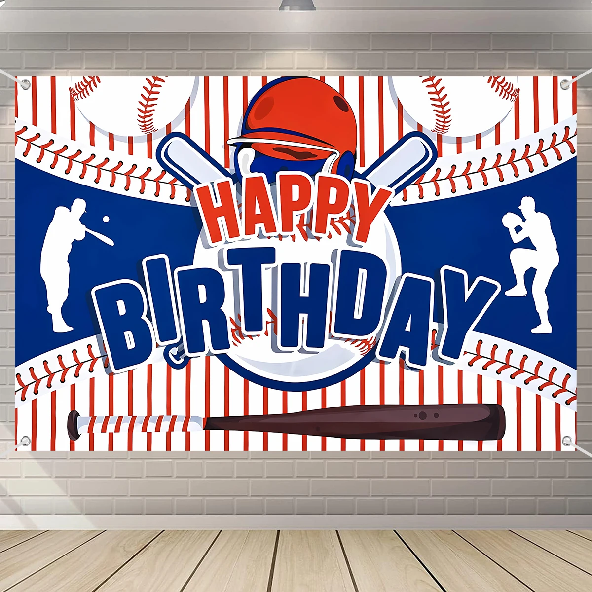 Baseball Party Decorations Happy Birthday Backdrop for Boys Kids Sport Themed Birthday Banner Baseball Birthday Party Supplies