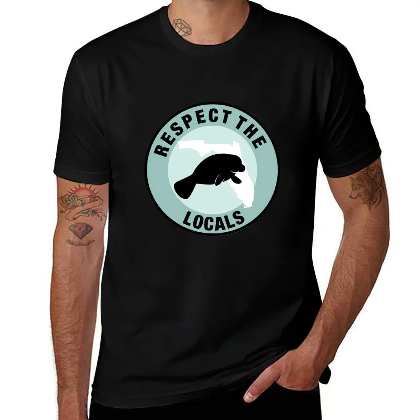 

Respect the locals Florida T-Shirt man t shirt heavy cotton cotton t shirts man 100% t shirt personalised T-shirt