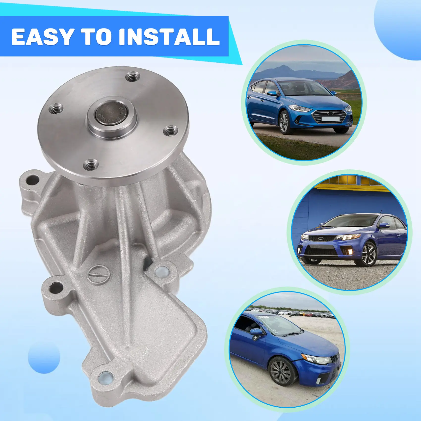 

Water Pump For HYUNDAI Elantra Tucson KIA Forte Seltos Soul 1.6L 1.8L 2.0L 25100-2E000