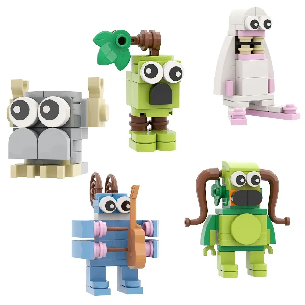 

MOC Brickheadzs Building Blocks My Singingeds Monsters Model Chorus Set Idea Song Figures Bricks DIY Toy Children Birthday Gift