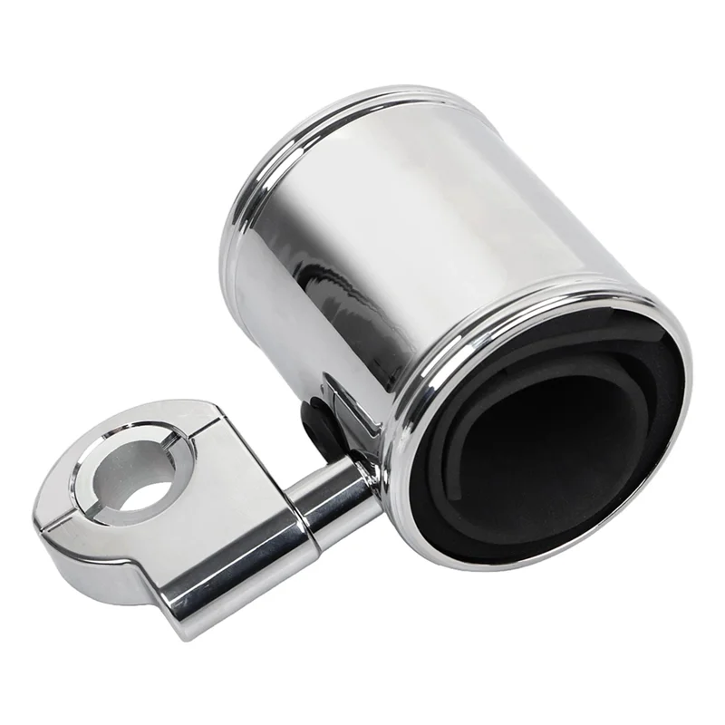 حامل أكواب للمشروبات بمقود من الكروم العالمي للدراجات النارية - متوافق مع 7/8 بوصة، 1 بوصة، 1.25 بوصة #3