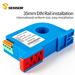 22mm Perforation DC Current Transducer AC0-600A Current Sensor 4-20mA 0-20mA 0-5V 10V RS485 Output AC Hall Current Transmitter