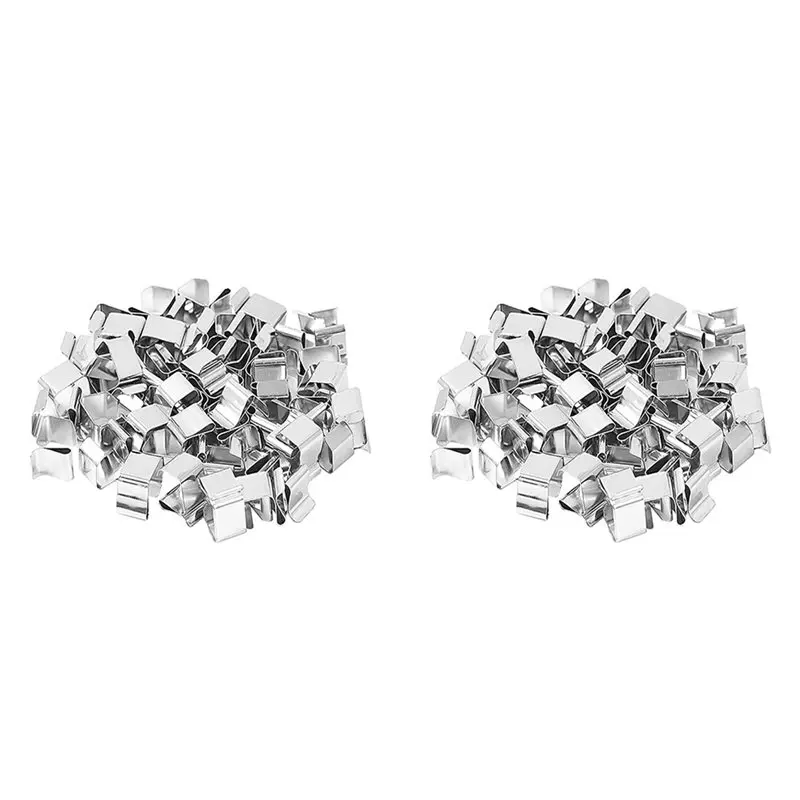 

【ФИТИНГ】100 шт. зажимы для желобов для подвешивания наружных фонарей, зажимы для рождественских светильников для наружных гирлянд, устойчивый к атмосферным воздействиям зажим для желобов