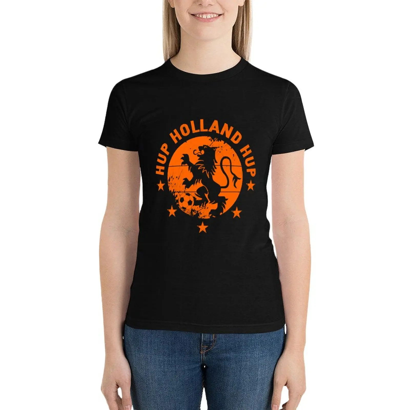 Dutch Soccer Hup Holland Hup Netherlands Football T-Shirt quick drying customs design your own Women clothes