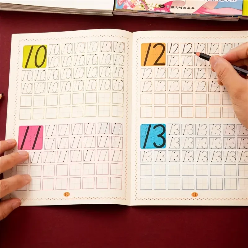 Ein Arbeitsbuch zum Nachzeichnen von Zahlen von 0-100: Handschrift-Lehrbuch zum Lernen von Mathe-Büchern für Kinder – Detail 2