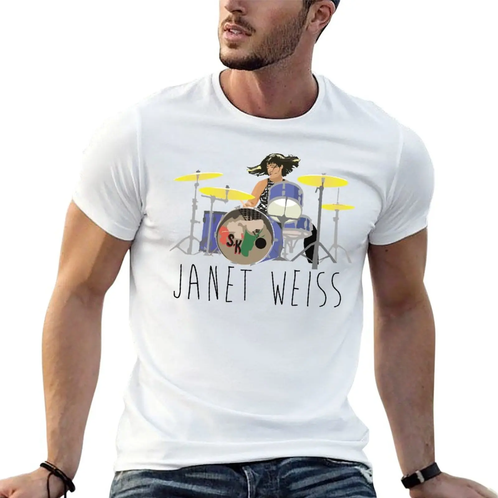 janet weiss she is amazin T-Shirt summer tops tshirts personalised mens t shirts casual stylish