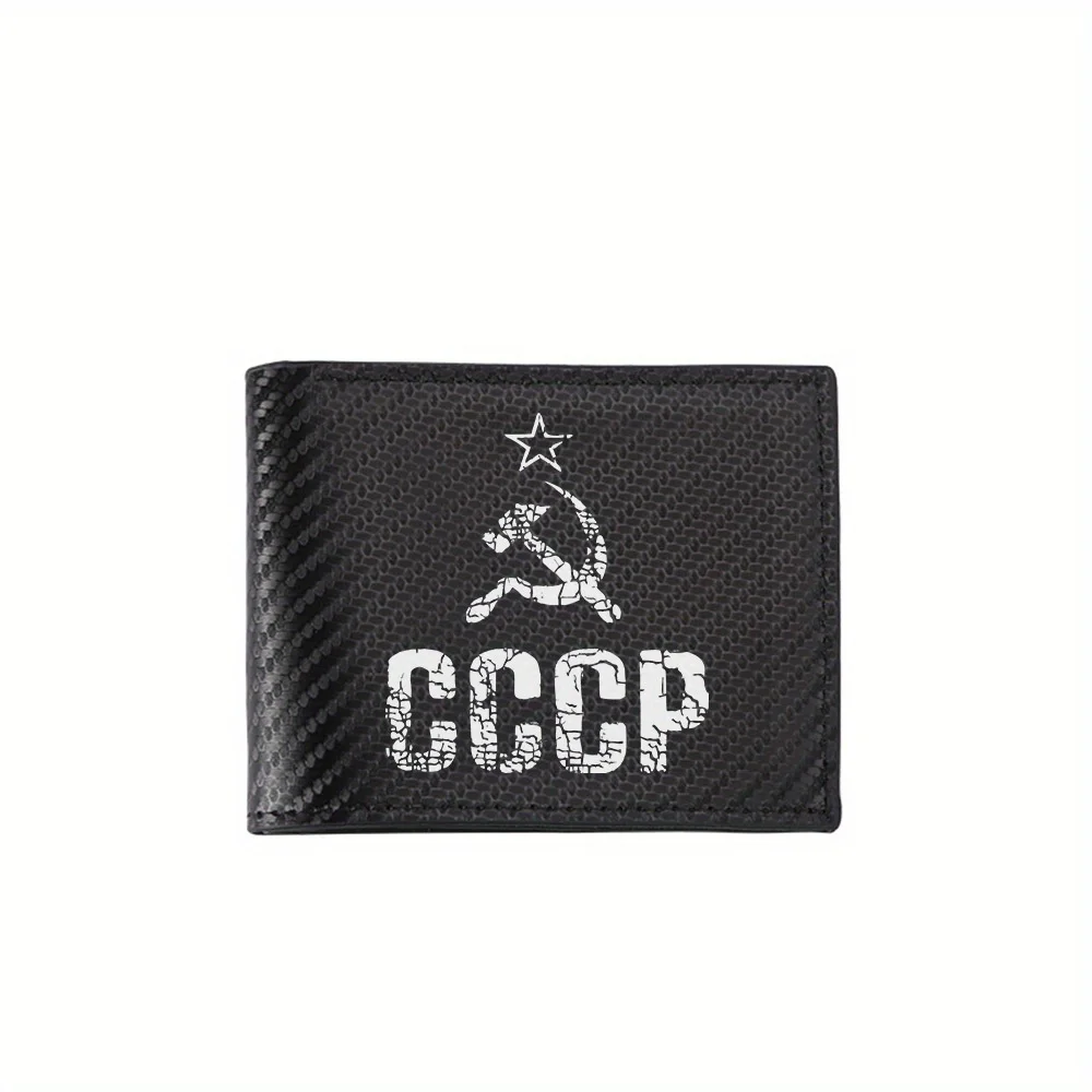

Star hammer sickle USSR distressed Men's Wallets Simple Business Modern Stylish Printing Design Gifts For Father Boyfriend Chris