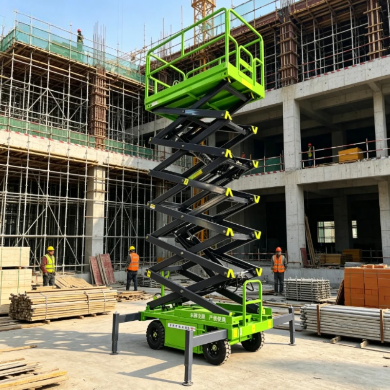 Portable Hydraulic Electric Mobile Lifting Platforms 4 6 8 10 12 14 16m Manual Scissor Type Lift for Aerial Work