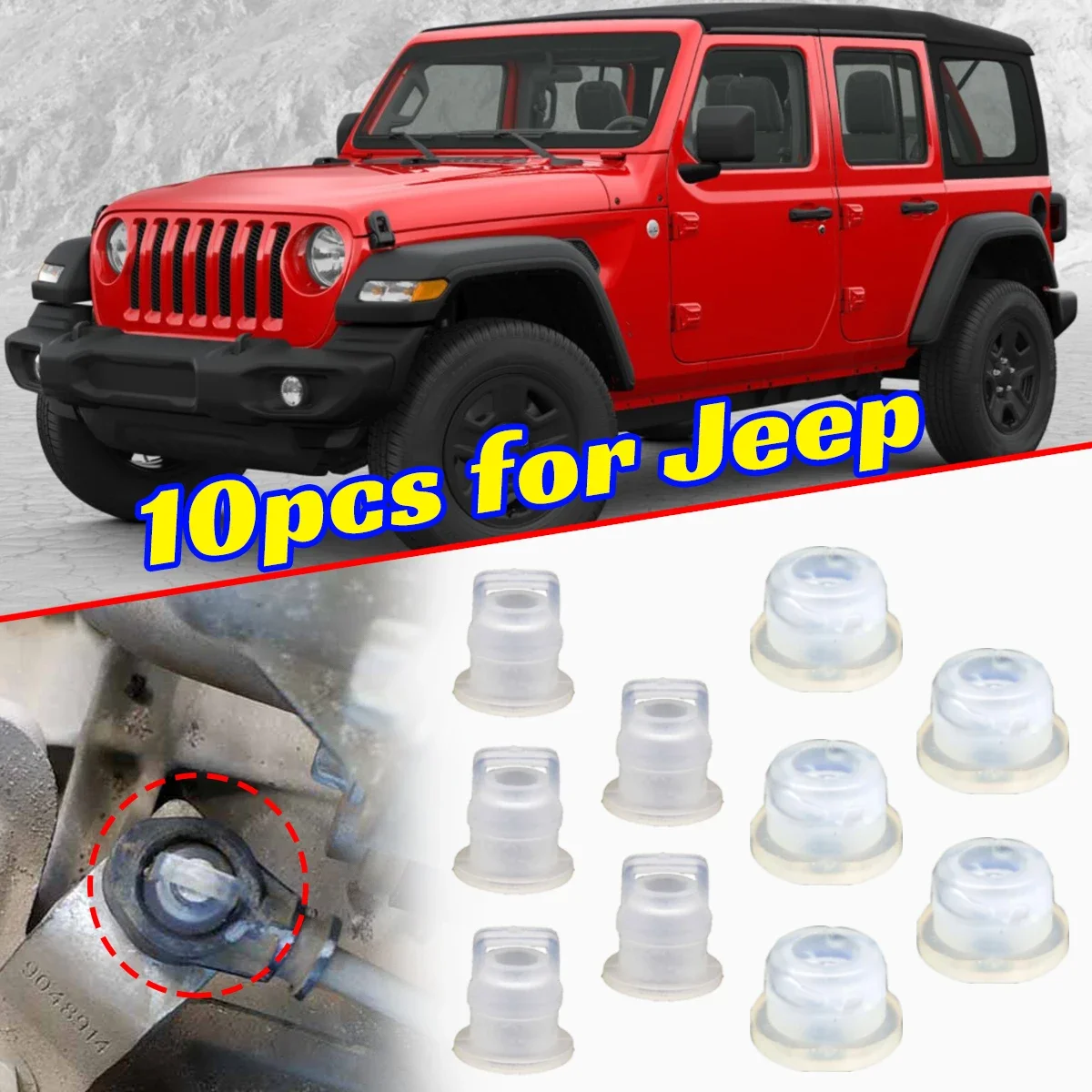 10pc for Jeep Compass 2007-2017 Gearbox Linkage Cable Bushing Repair Kit AT MT Pull Head Gear Shifter Lever Wearable Accessories