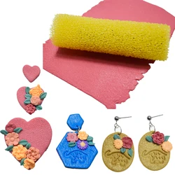 2pcs Polymer Clay Matte Rough Effect Texture Roller Tools Rolling Pottery Ceramic Clay Jewelry Making Art Hobby Tools Supplies