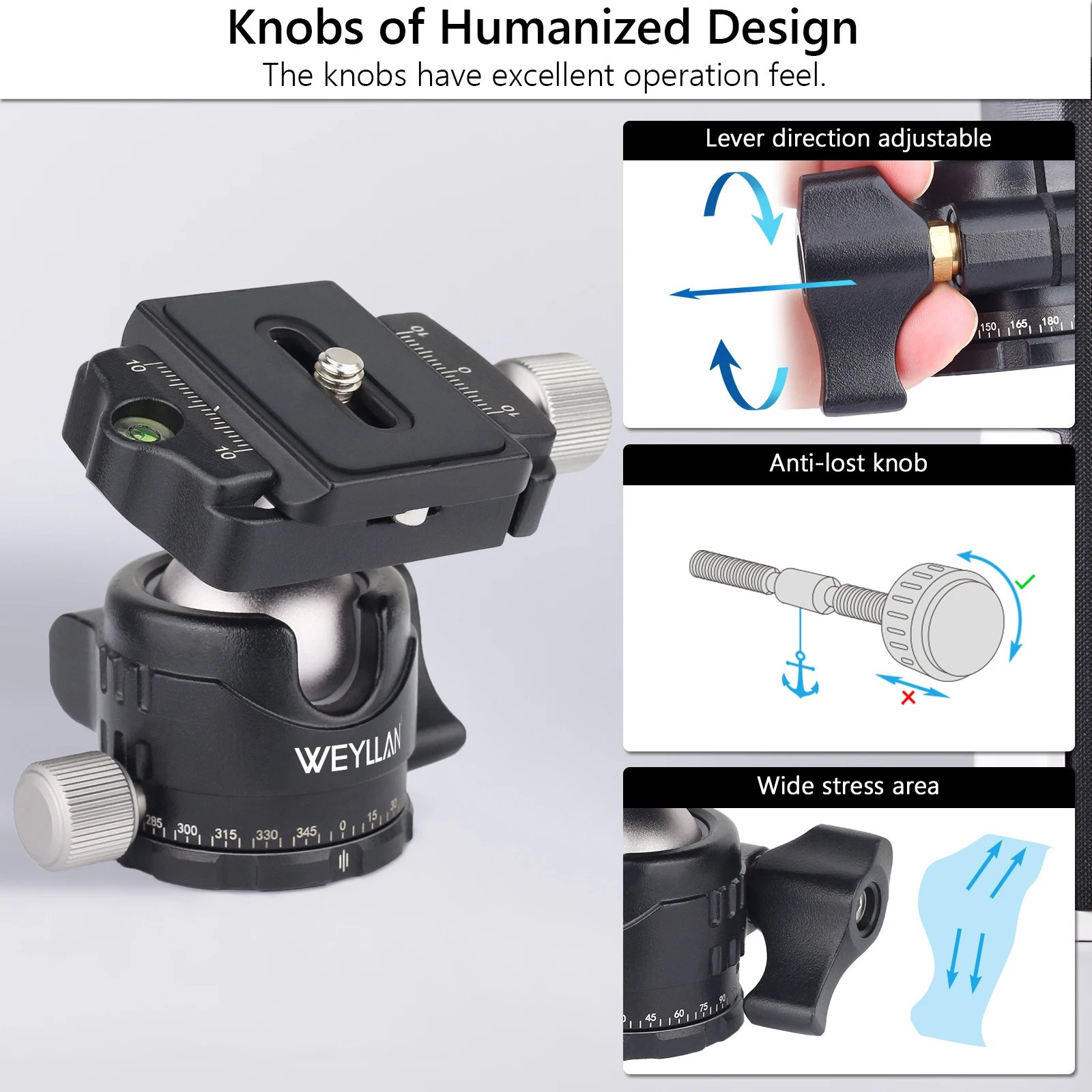 Stativ kopf Universal kugelkopf Ganzmetall Low Profile Panorama Video Kugelkopf Schnell wechsel platte für Stativ DSLR Ein beins tativ eh30s