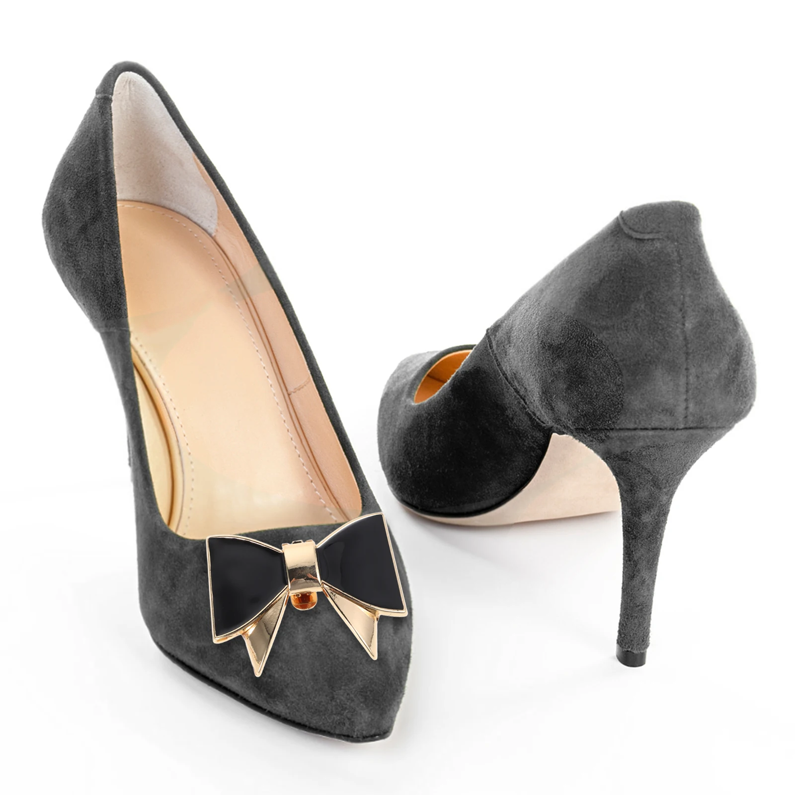 

2pcs Bowknot Clips For Women Detachable Metal Buckles High Heels Decorative Accessories Sparkling Embellishments Jewelry