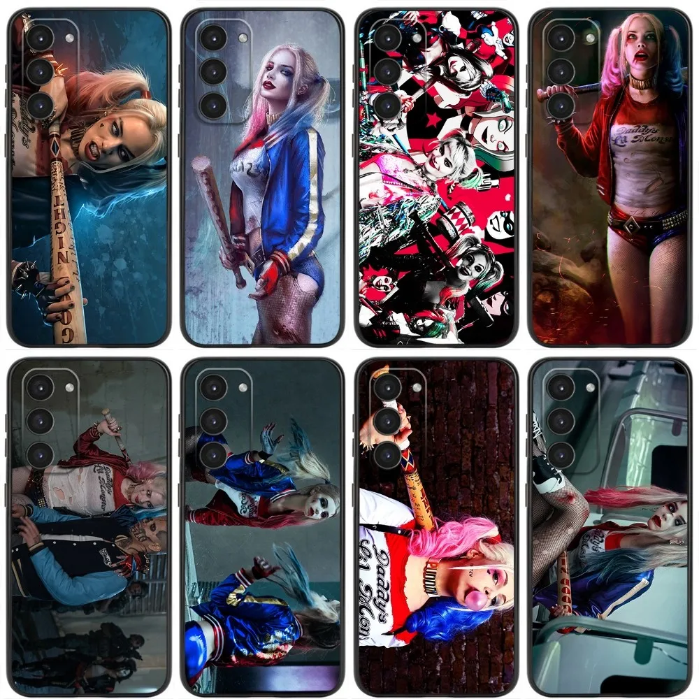 Movie H-Harley Q-Quinn Phone Case Original Liquid For Samsung Galaxy A20,A21s,A22,A31,A32,A52,A53,A72,73,A80 Soft Black Cover