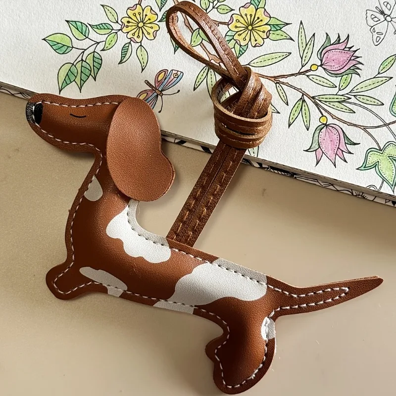 1PC Handmade Long Legged Dog Keychain, Cute Dog Pendant Keyring, for Keys Backpack Car Decor, Pet Lover Gift