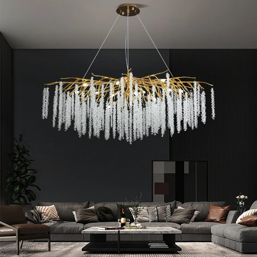 Artpad Pendant chandelier Loft lamps Ceiling Hall Crystal Glass LED Chandeliers for living room home decor luxury