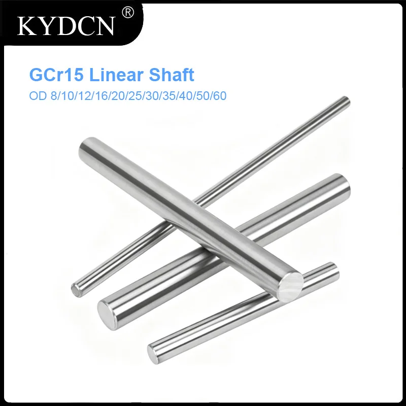 2Pcs 6Pcs GCr15 Linear Shaft 8mm 10mm 12mm 16mm 20mm 25mm 30mm 35mm 40mm Optical Axis HRC60-HRC64 for CNC Machine Parts