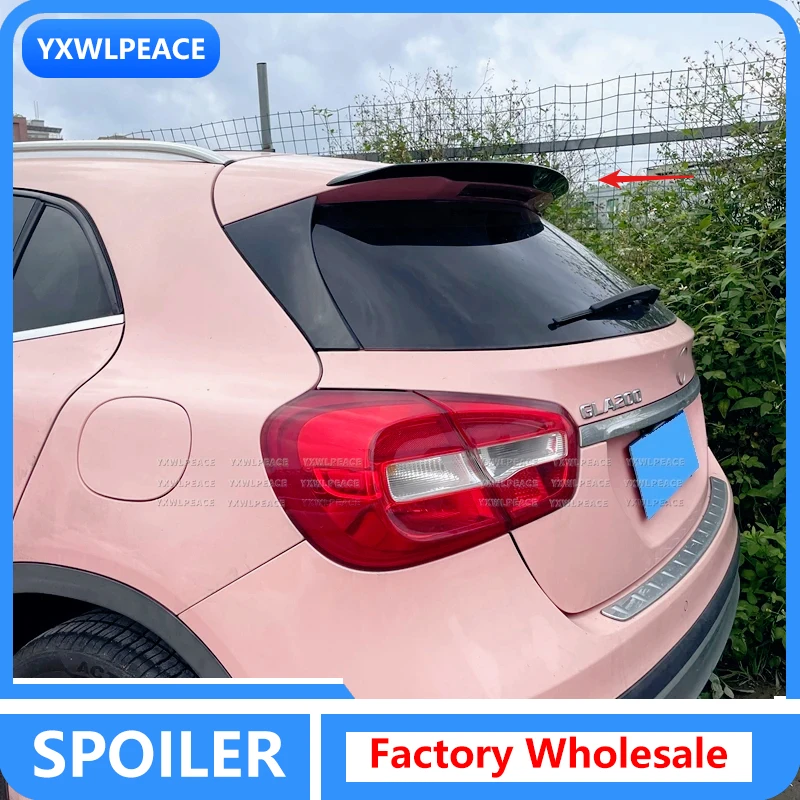 

For Mercedes-Benz GLA Class X156 GLA45 GLA200 220 250 GLA260 AMG 2014-2019 ABS Glossy Black Rear Trunk Wing Roof Spoiler