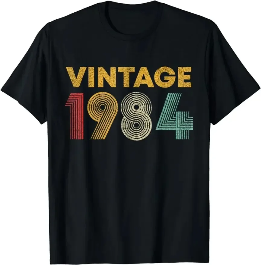 Graphic Birthday Gift Short Sleeved 40 Years Old Born in 1984 Shirt 40th Birthday Summer T-shirt Retro Vintage 1984 Tshirt