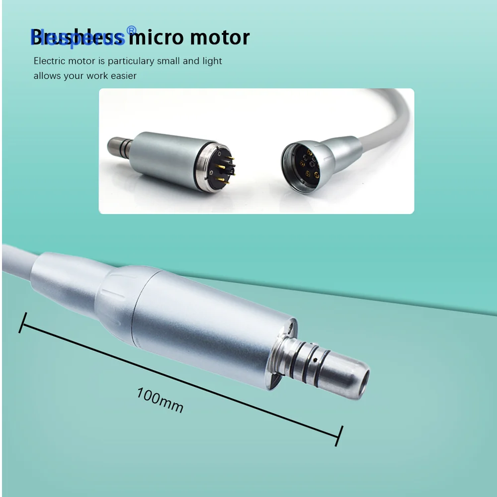 den tal Motore elettrico Motore brushless con manico a LED tipo E Micromotore a spruzzo interno adatto per contrangolo 1:1/1:5