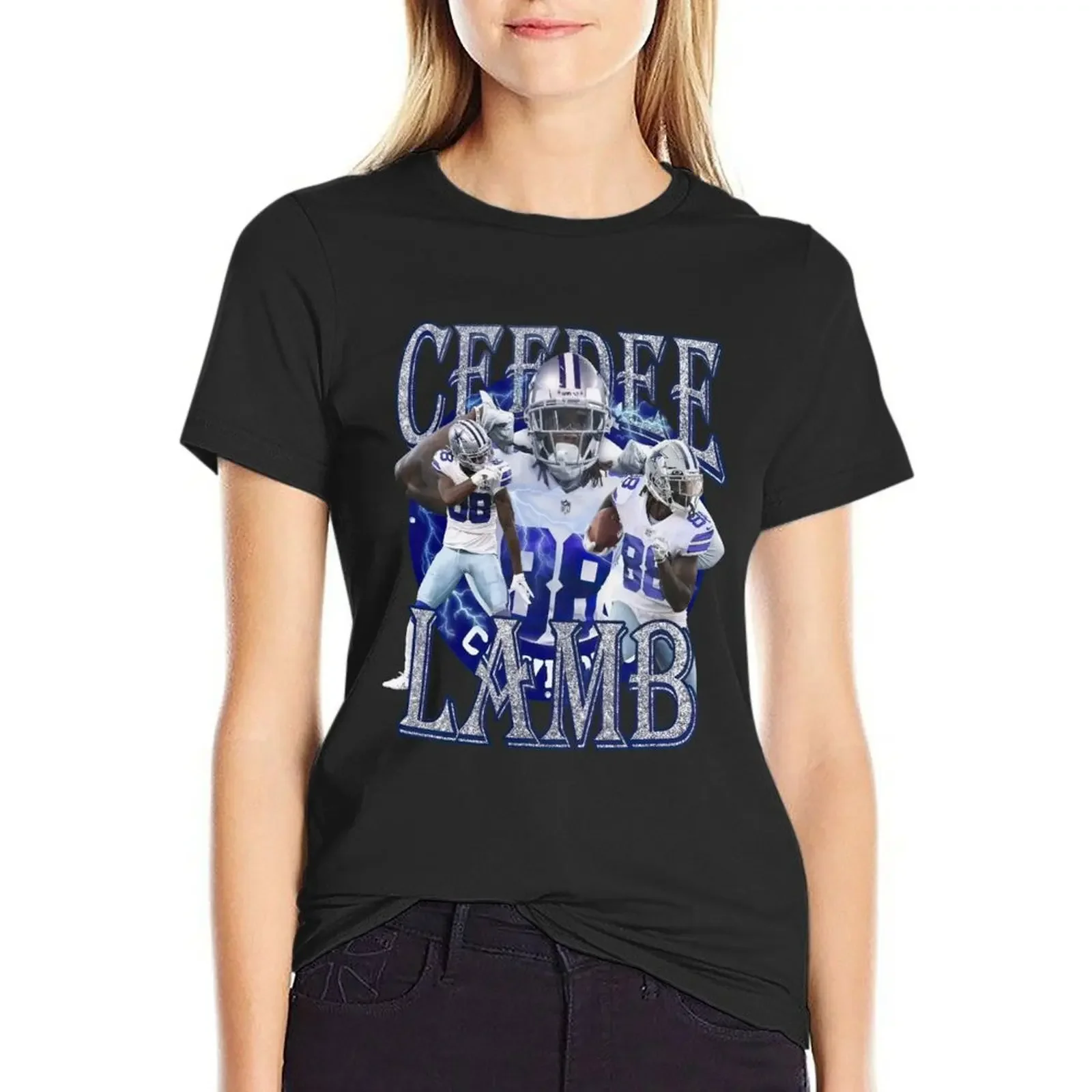 

CeeDee Lambs Retro T-Shirt summer clothes shirts graphic tees cute tops anime clothes ariat shirts for Women