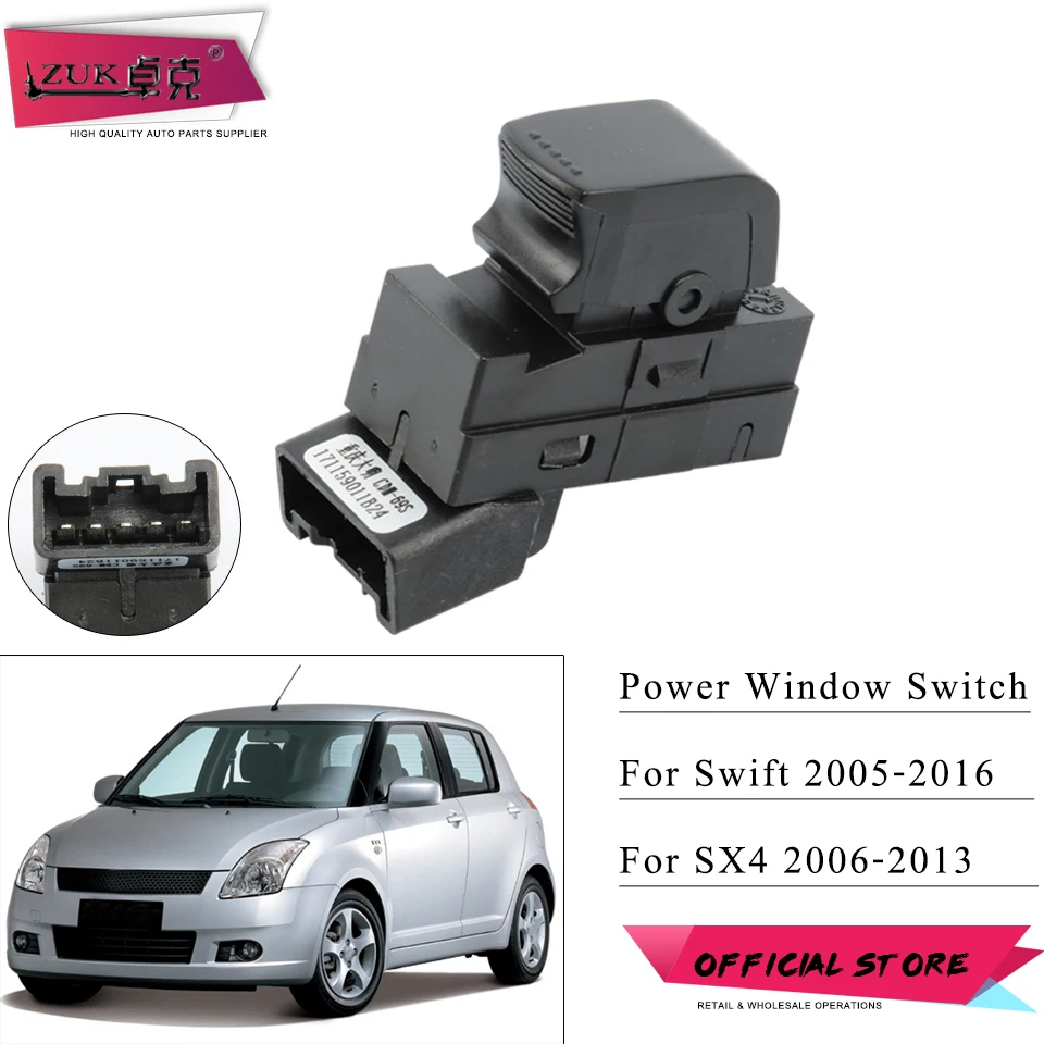 For Suzuki Grand Vitara Alto SX4 2006-2013 Swift 2005-2016 Passenger Power Master Window Control Switch Button OEM:37995-62J00