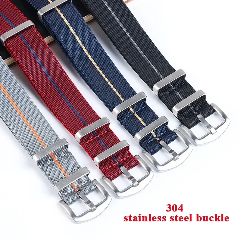 18mm 20mm 22mm Nylon Watch Strap for Huawei GT2/3 42mm 46mm for Seiko for Tudor Universal Bracelet Military Men Sport Wrist Band