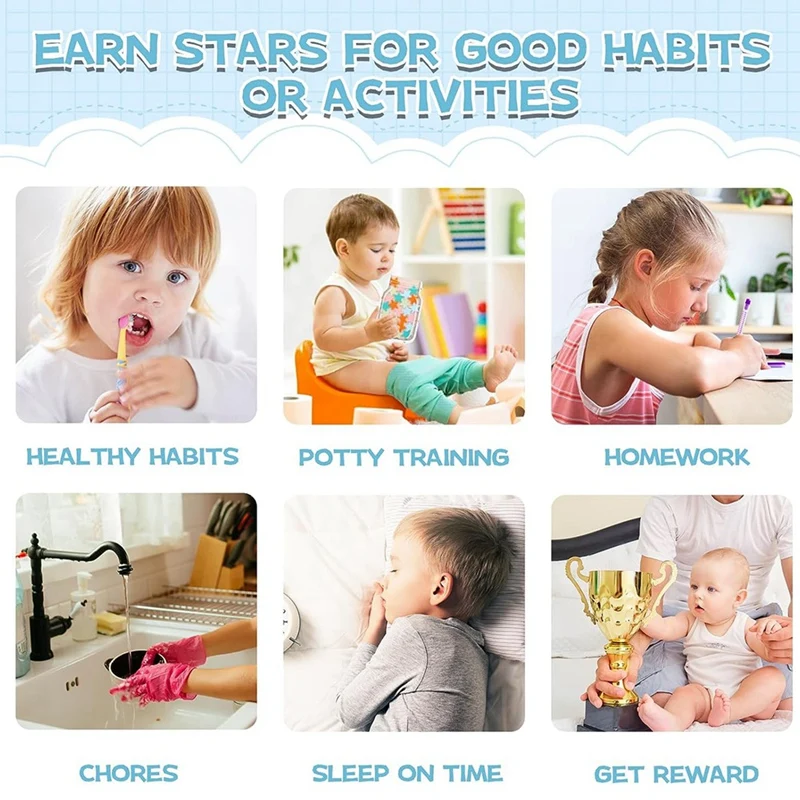 Stars Reward Jar for Toddlers, Reward System, Kids Board, Classroom Management Tools