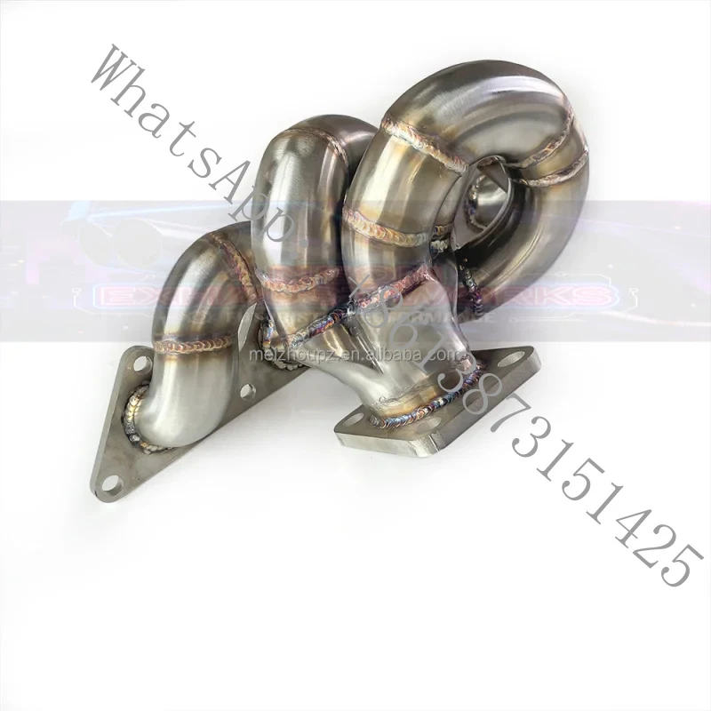 Exhaust Muffler Pipe Lancer IV 2.0T 1996-2003 Stainless Steel Exhaust Manifold Header Downpipe OEM