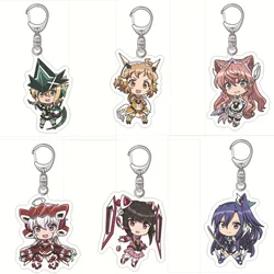 Cartoon Anime Symphogear acrylic keychain vertical flower ring wind singing wings sky feather play acrylic pendant