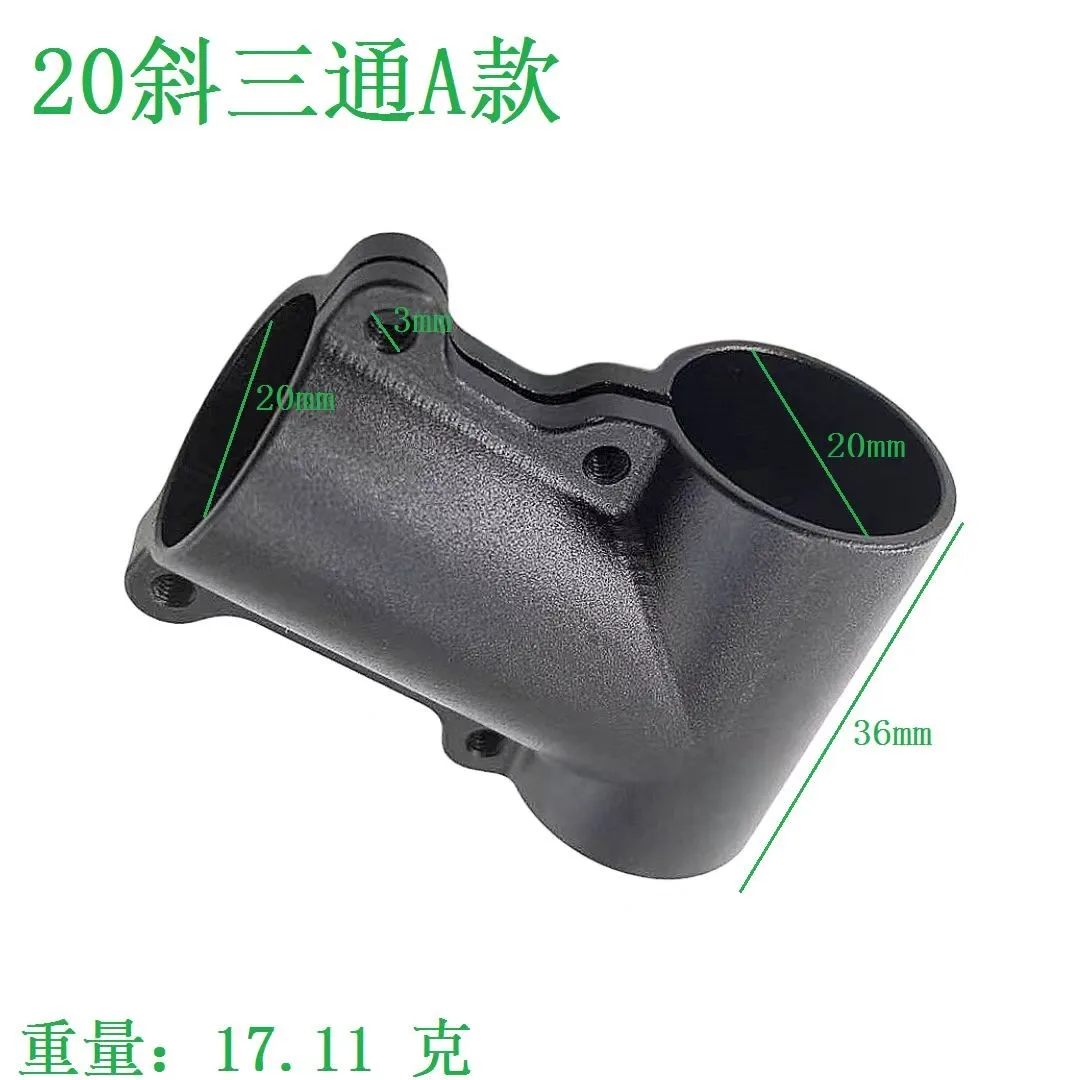 Agricultural plant protection drone leg stand 20-degree angle tee 20/25/30mm aluminum alloy leg stand accessory in stock