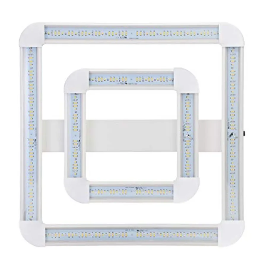 

Квадратный 2 светодиодных светильника для выращивания растений 2 x 2 цветов Полный спектр плюс 660 нм плюс 730 нм Дальний красный для садоводства в помещении Идеальный низкий мощ Solutio