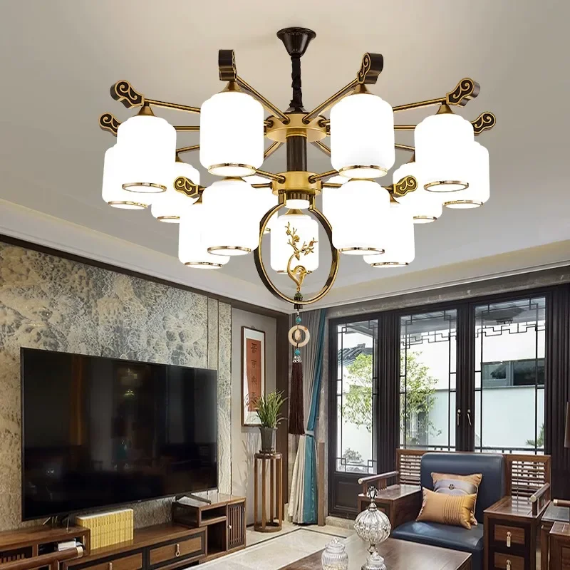 2024 new new Chinese style living room chandelier bedroom Chinese style restaurant hotel box with spotlights Zhongshan