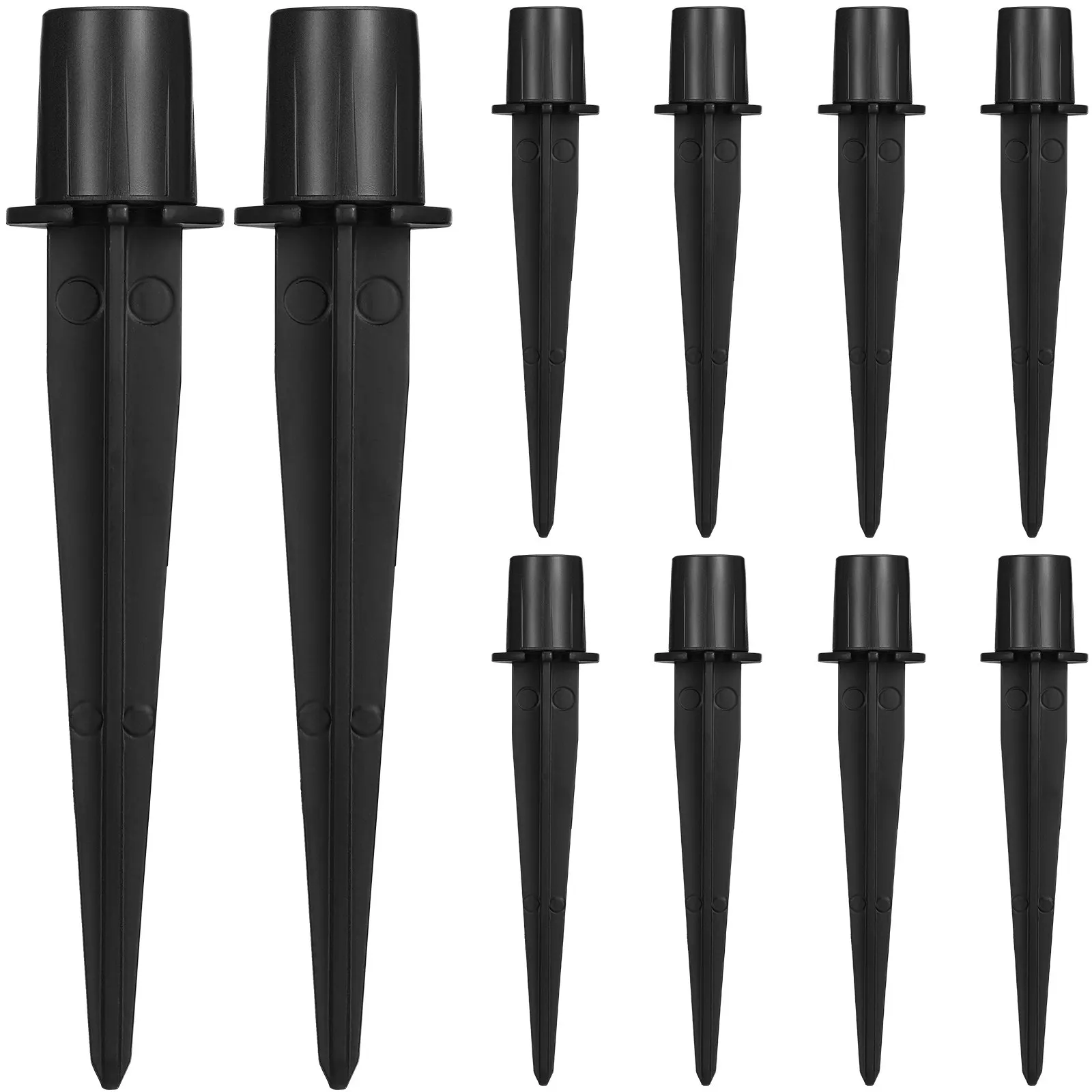 10Pcs Weatherproof Aluminium Light Stakes Ground Spikes for Solar Garden Pathway Lights Replacement Outdoor Lighting Fixture