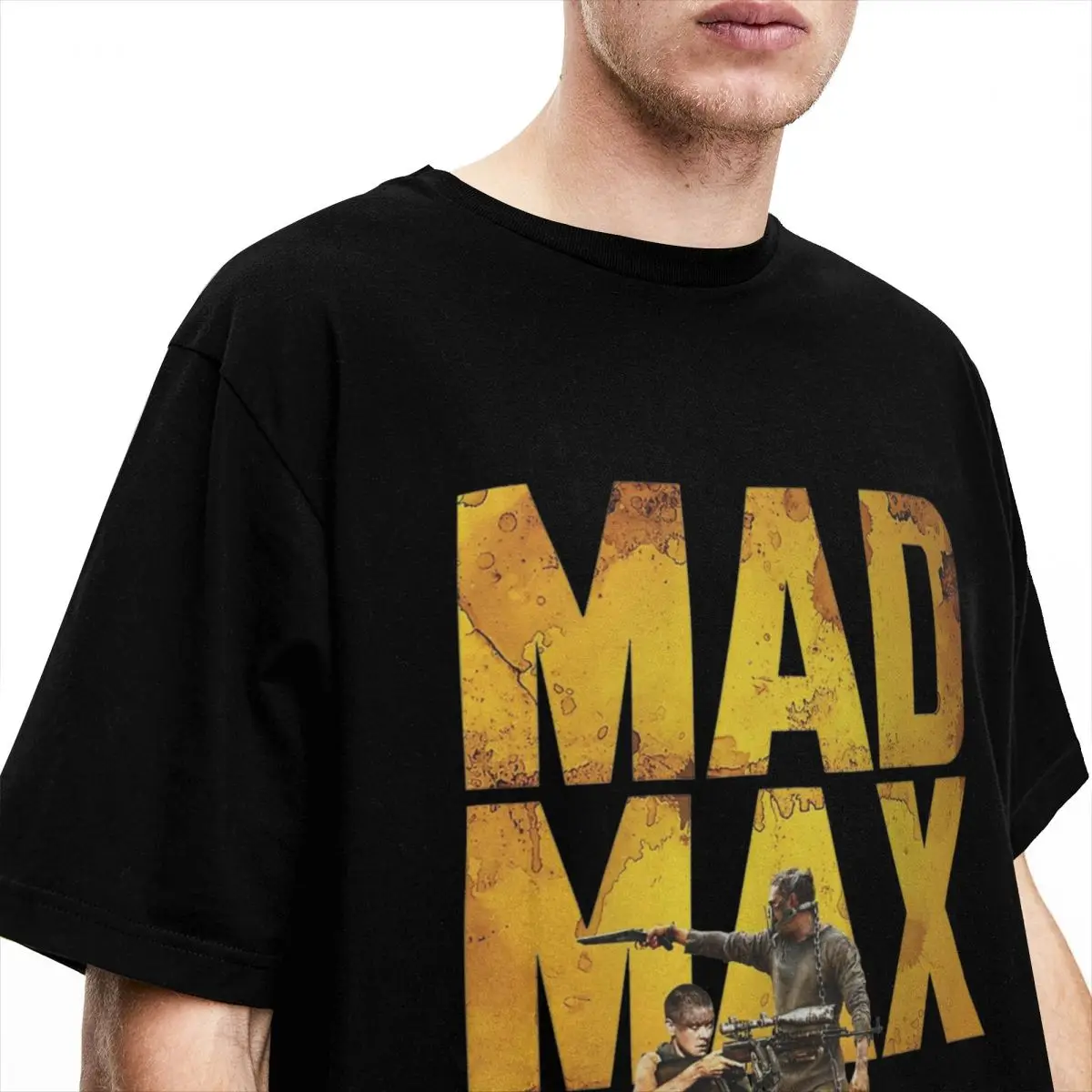 Vintage T Shirt Mad Max Cotton T-Shirts Fury Road Movie Fashion Tshirt for Men Summer Aesthetic Casual Short Sleeve Clothes